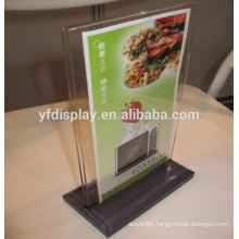 clear acrylic restaurant menu holder stand